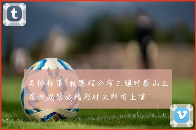 足协杯第5轮赛程公布三镇对泰山玉昆迎战蓉城精彩对决即将上演